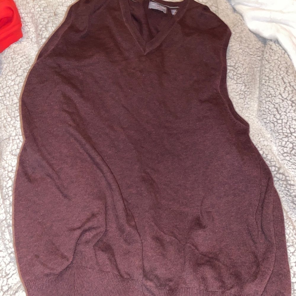 Burgundy Sweater Vest v neck